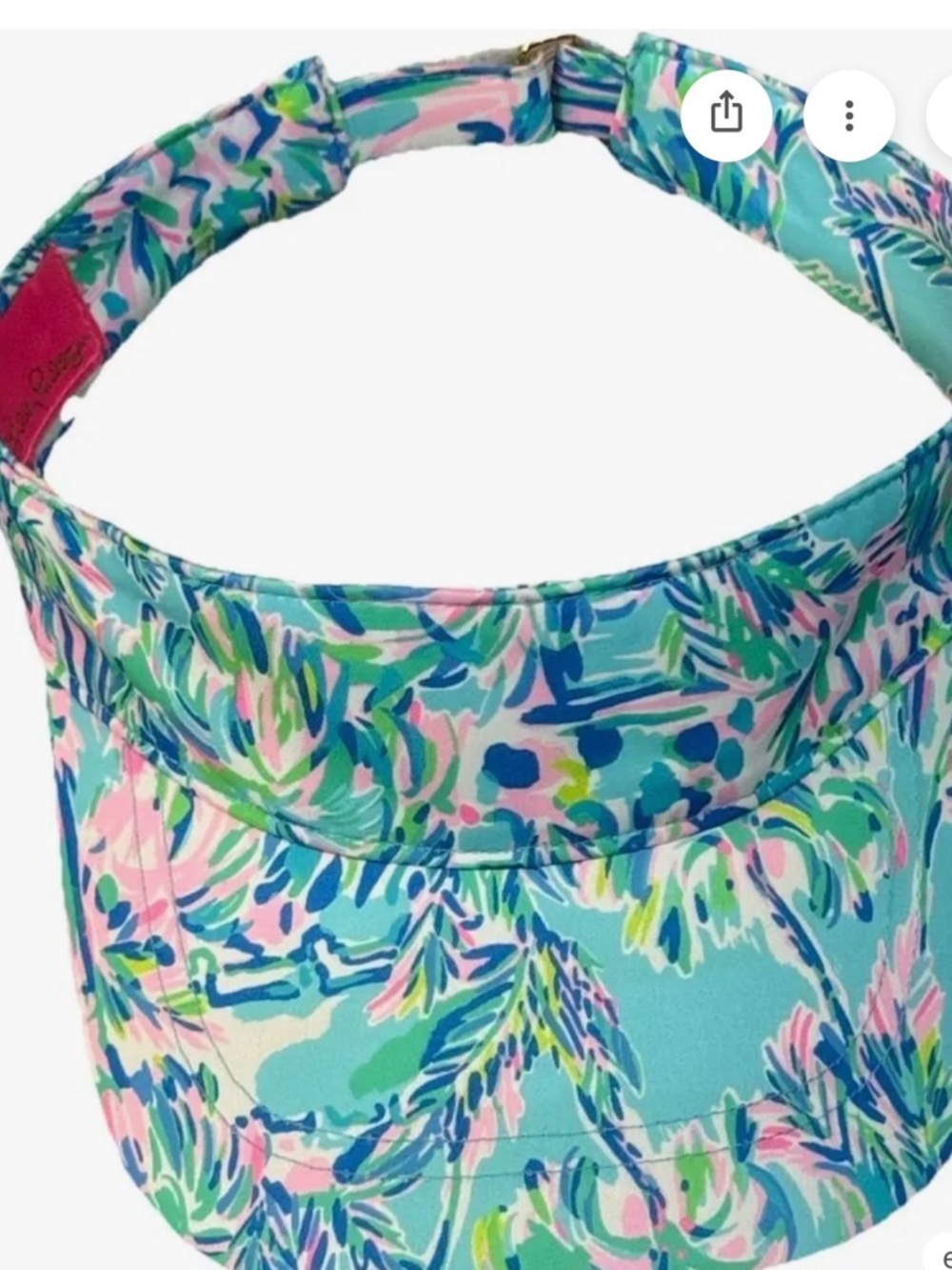 Lilly Pulitzer It’s a match Visor in Blue Ibiza cabana cocktail NWT in package